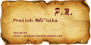 Prelich Mónika névjegykártya